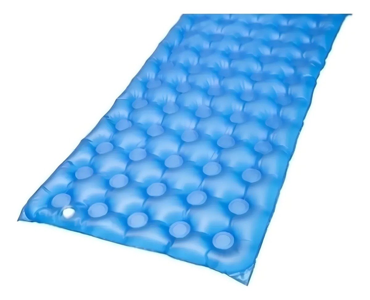 Colchão Caixa De Ovo D´agua Fechado S/ Cabeceira Anti-escara Cor Azul - Imagem 2
