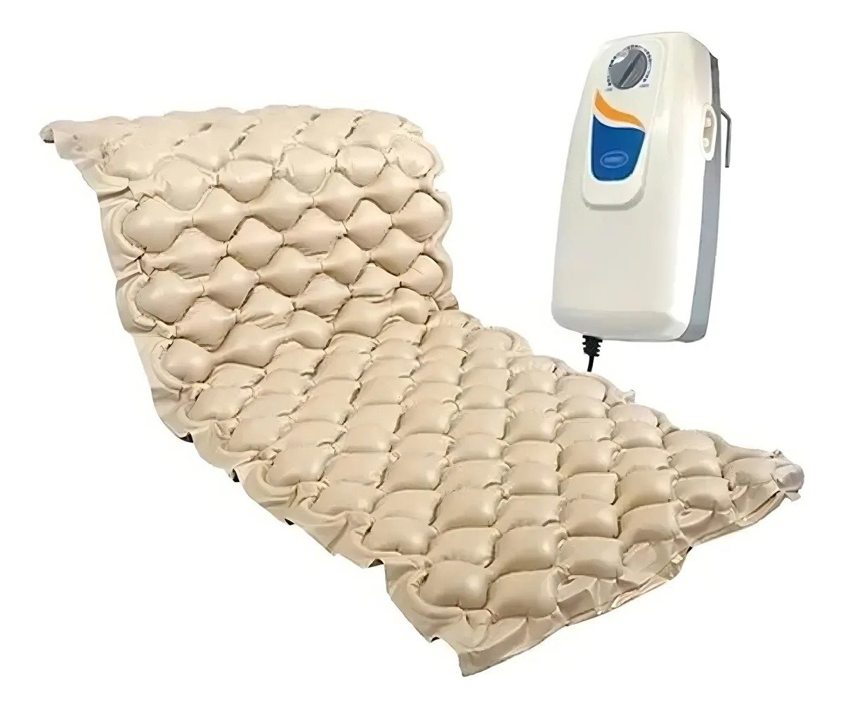 Colchão Pneumático Prevenção De Escaras Compressor Supermedy Cor Bege Voltagem da bomba de ar 220V