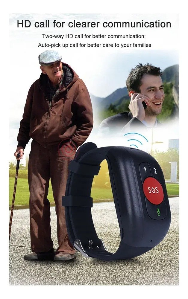 Pulseira Gps Para Idosos, Relógio 4g Sos